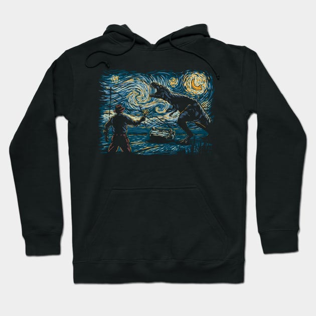 Jurassic Night Hoodie by hootbrush